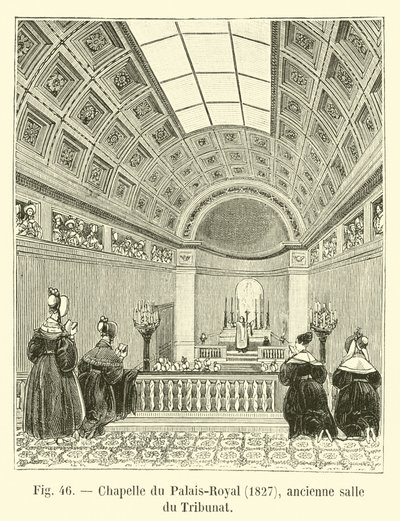 Cappella del Palais-Royal, 1827, antica sala del Tribunato da French School