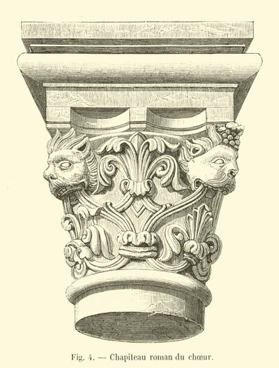 Capitello romanico del coro da French School