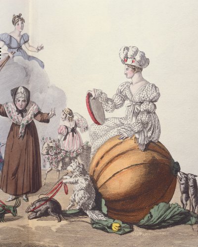Personaggi di una farsa Le Sei Pantofole o Appuntamento di Cenerentole da French School