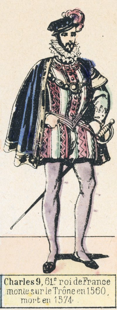 Carlo IX, 61º re di Francia, salito al trono nel 1560, morto nel 1574 da French School