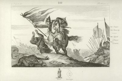 Carlo Martello alla battaglia di Tours, 732 da French School