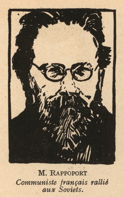 Charles Rappoport, politico comunista francese di origine lituana (litografia) da French School