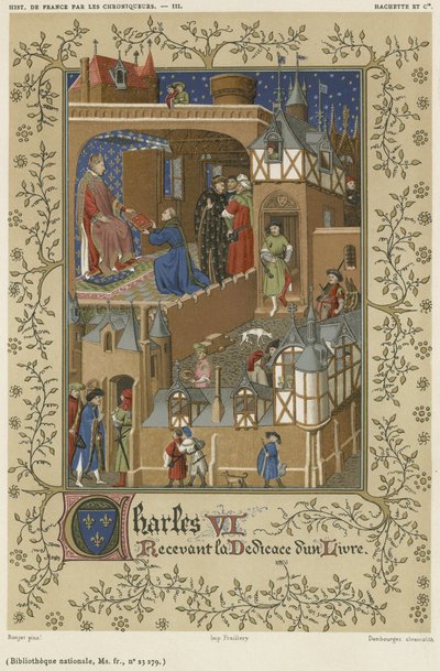 Carlo VI riceve la dedica di un libro da French School