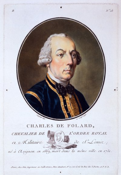 Charles de Folard, da Portraits des grands hommes, femmes illustres, et sujets memorables de France, pubblicato 1787-92 da French School