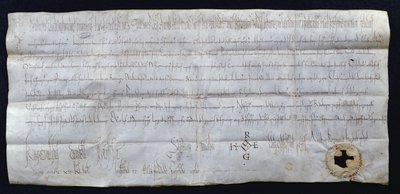 Carta firmata da Hugues I Capet (941-996), Re di Francia, 988 da French School