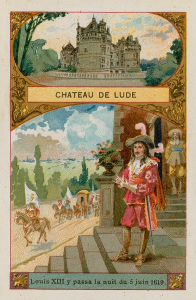 Castello di Lude, dove Luigi XIII (1601-1643) trascorse la notte di giugno 1619 da French School