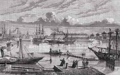 Cherbourg nel XVIII secolo, inciso da Le Breton dopo Pibaraud, da 