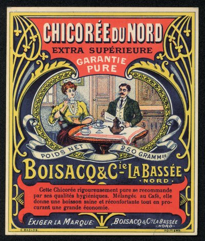 Chicoree du Nord, Boisacq e Cie la Bassee, pubblicità da French School