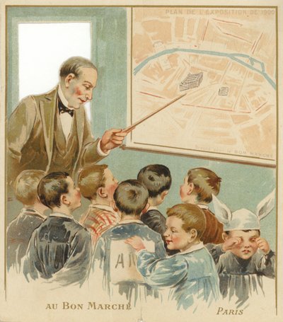 Bambini che vengono istruiti in aula da French School