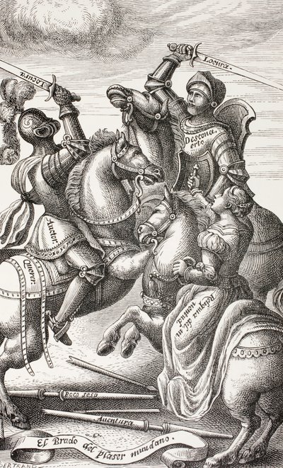 Cavalleria rappresentata da figure allegoriche, da 