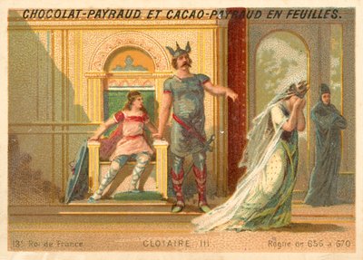 Clotario III, re franco di Neustria e Borgogna da French School