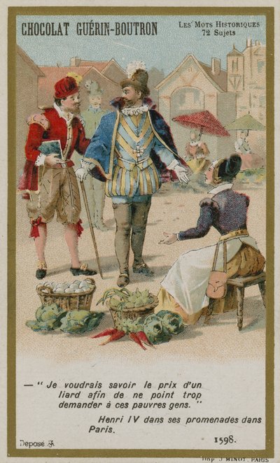 Chocolat Guérin-Boutron, serie Parole Storiche da French School