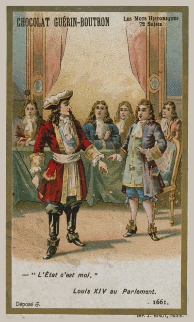 Chocolat Guérin-Boutron, serie Parole Storiche da French School