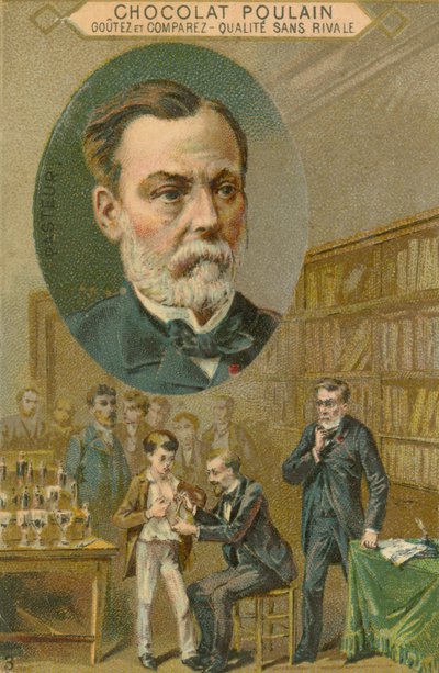 Carta commerciale Chocolat Poulain, Louis Pasteur da French School