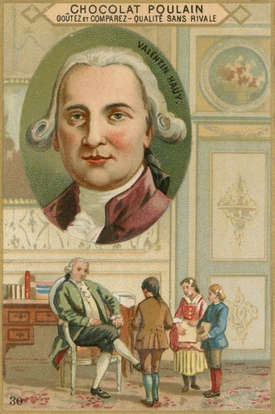 Carta commerciale Chocolat Poulain, Valentin Haüy da French School