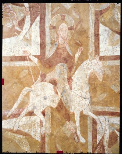 Cristo su un cavallo bianco, dal soffitto della cripta da French School