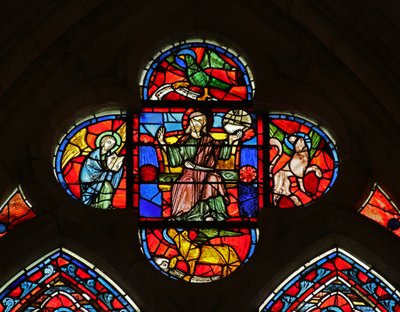 Cristo con i simboli degli evangelisti da French School