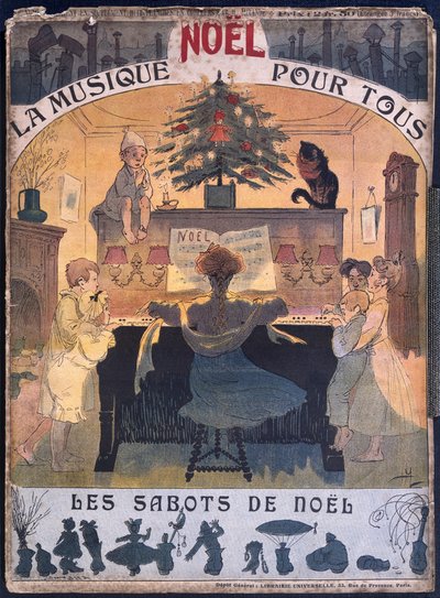 Zoccoli di Natale, spartito di canti natalizi, c.1900-10 da French School