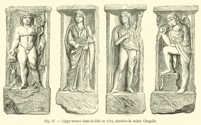 Cippo trovato nella Cité nel 1784, dietro la Sainte-Chapelle da French School