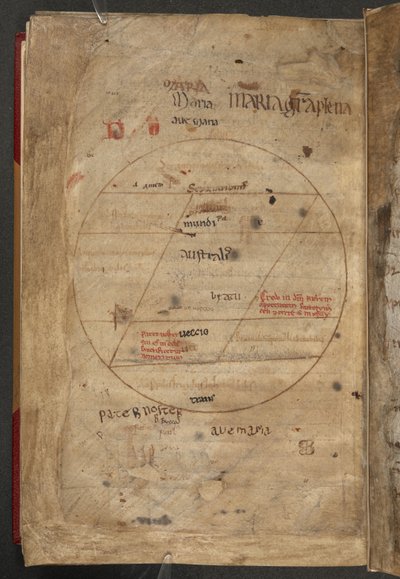 Diagrammi circolari in inchiostro marrone e rosso delle zone abitabili e inabitabili del mondo, illustrazione da 