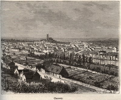 Clamecy - Nievre - Borgogna - incisione in 