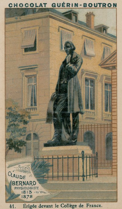 Claude Bernard, Fisiologo, 1813-1878, eretta davanti al Collège de France da French School
