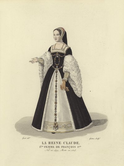 Claudia di Bretagna, prima moglie del re Francesco I di Francia da French School