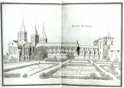 Abbazia di Cluny, dal Grand Atlas, t.2 da French School