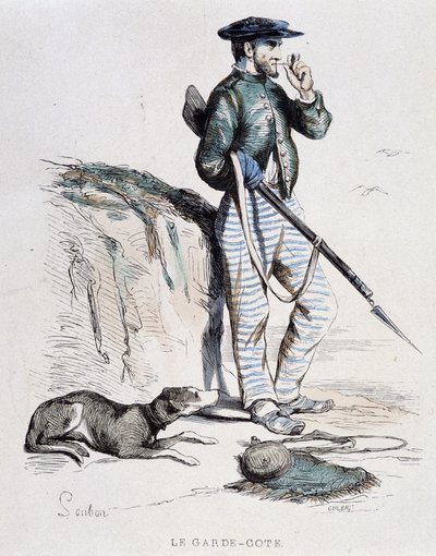 Guardia costiera XIX secolo di Soubon da French School