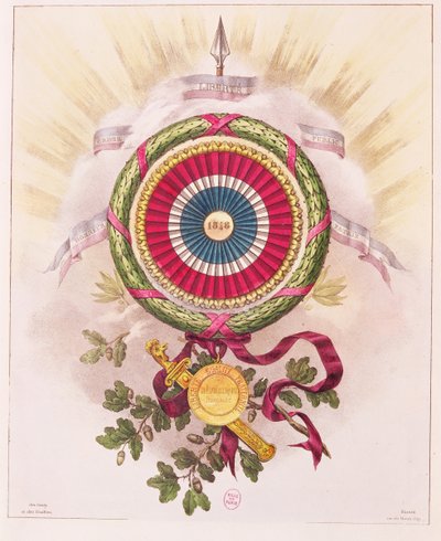 Coccarda, emblema del 1848 da French School