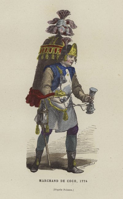 Venditore di cocco, 1774 da French School
