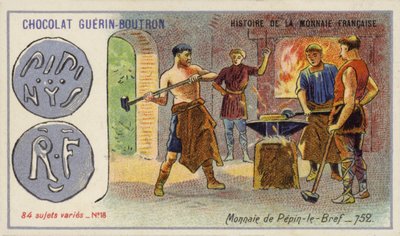 Monete di Pipino il Breve, 752 da French School