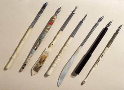 Collezione di portapenne, inizio XX secolo da French School