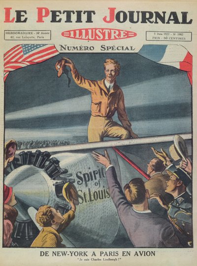 Colonnello Charles Lindbergh (1902-74) al suo arrivo all