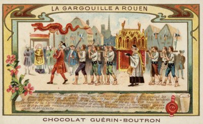 Commemorazione della liberazione di Rouen dalla Gargouille da parte di San Romano da French School