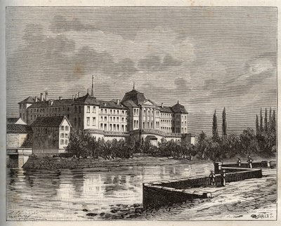 Commercy - La Mosa (55), Lorena, Francia - incisione in "La France illustree: geografia, storia, amministrazione statistica" di V.A. Malt-Brown. 1884 da French School