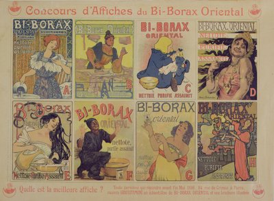 Concorso per il miglior poster pubblicitario del detergente francese Bi-Borax Oriental, 1898 da French School