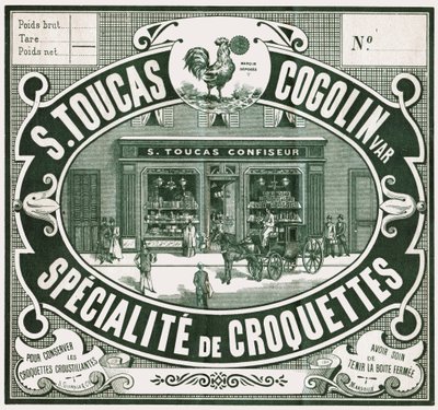 Facciata di una confetteria, c.1900 da French School