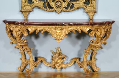 Tavolo da console, progettato da Jules-Michel Hardouin, realizzato da Pierre Turpin e Michel II Lange, c.1725 da French School