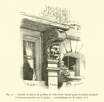 Console del balcone del padiglione dell