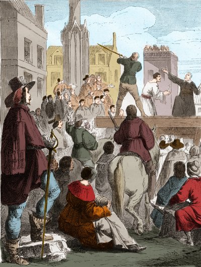 Cospirazione di Chalais: Esecuzione di Henri de Talleyrand, Conte di Chalais, per aver cospirato contro Richelieu. Nantes da French School