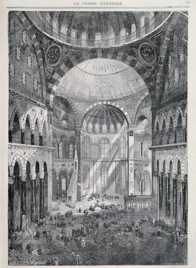 Costantinopoli: la Moschea di Santa Sofia - in "La Presse Illustrée", dic. 1869 da French School