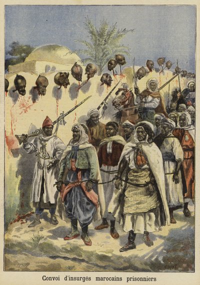 Convoglio di ribelli marocchini catturati, 1897 da French School