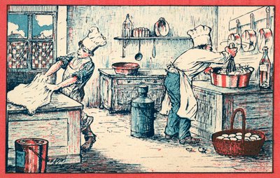 Cuochi che lavorano in cucina da French School