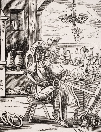 Rame, riproduzione di una xilografia di Jost Amman (1539-91) da 