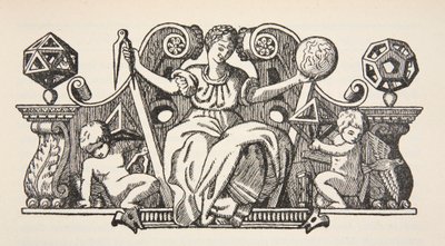 Copia di una copertina illustrata da Theatrum Instrumentorum de Besson, copia di Boris Mestchersky, illustrazione da Histoire de la Nation Francaise, Sciences, Volumi I & II, di Gabriel Hanotaux da French School