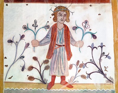 Copia di un originale medievale che raffigura Aprile, dalle Occupazioni dei Mesi, dalla Cappella di Pritz, Laval da French School