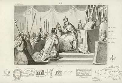 Incoronazione di Carlo Magno come imperatore del Sacro Romano Impero, Roma, 800 da French School