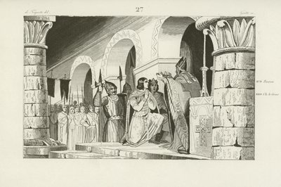 Incoronazione di Ludovico III e Carlomanno come re di Francia occidentale, 879 da French School