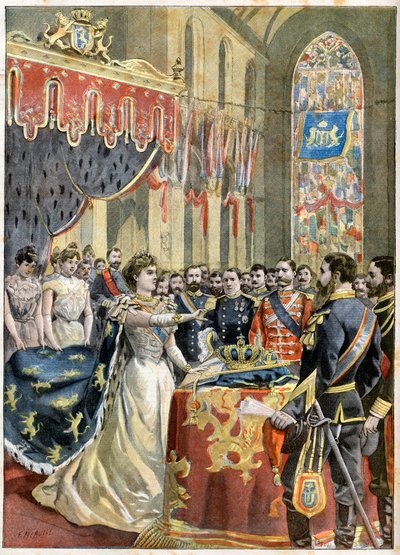 Incoronazione della Regina Guglielmina dei Paesi Bassi. Incoronazione della Regina Guglielmina d